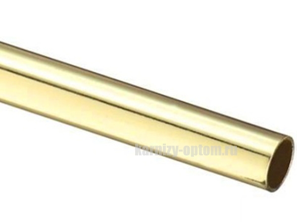 Труба гладкая 160 см Ø25 блестящее золото