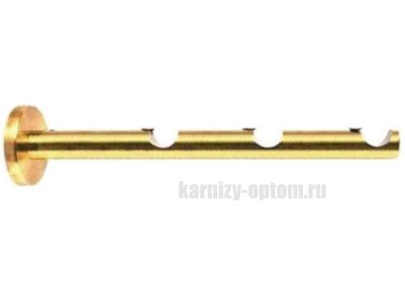 Кронштейн тройной Ø16 мм блестящее золото